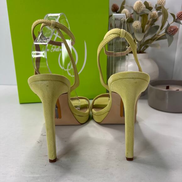Sam Edelman Jade Suede Ankle Strap Heels Kiwi Women 10M Tried on - Picture 4 of 10
